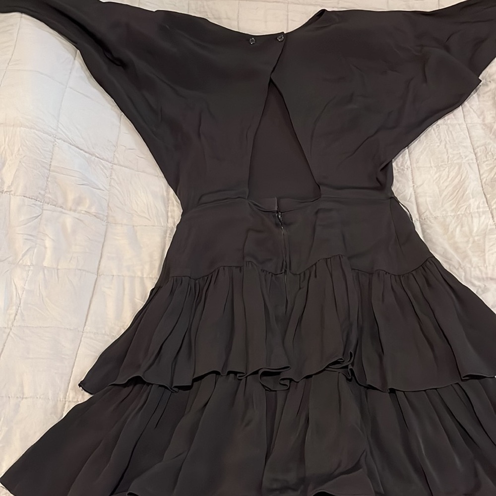 Betsy & Adam black party/cocktail dress. 8-10 crisscross back butterfly top. - Picture 9 of 13